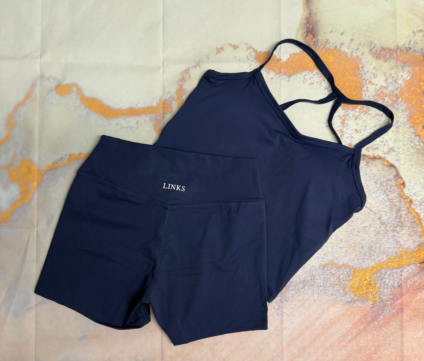 *PRE-ORDER* Navy cross back 2 piece