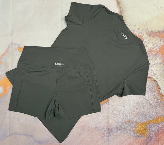 *PRE-ORDER* Khaki basic shorts co ord