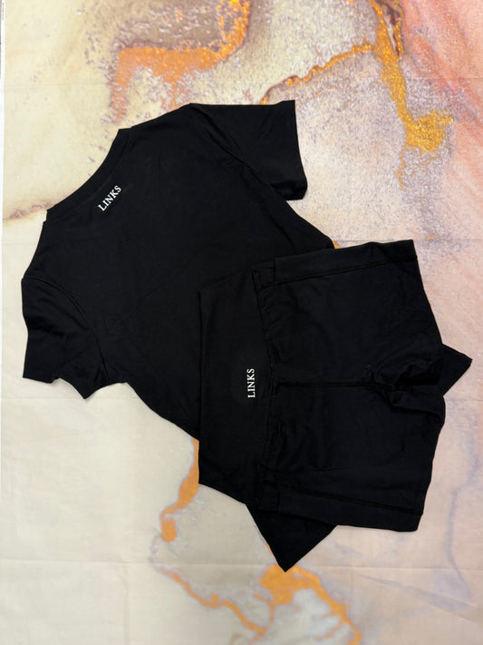 *PRE-ORDER* Black basic shorts co ord